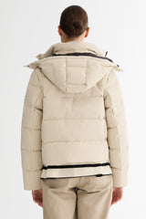 CityForm Short Detachable Hood Down Jacket orolay #color_beige