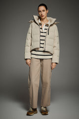 CityForm Short Detachable Hood Down Jacket orolay #color_beige