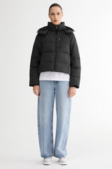 CityForm Short Detachable Hood Down Jacket orolay #color_black
