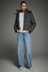 CityForm Short Detachable Hood Down Jacket orolay #color_darkgray