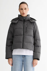 CityForm Short Detachable Hood Down Jacket orolay #color_darkgray