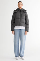 CityForm Short Detachable Hood Down Jacket orolay #color_darkgray