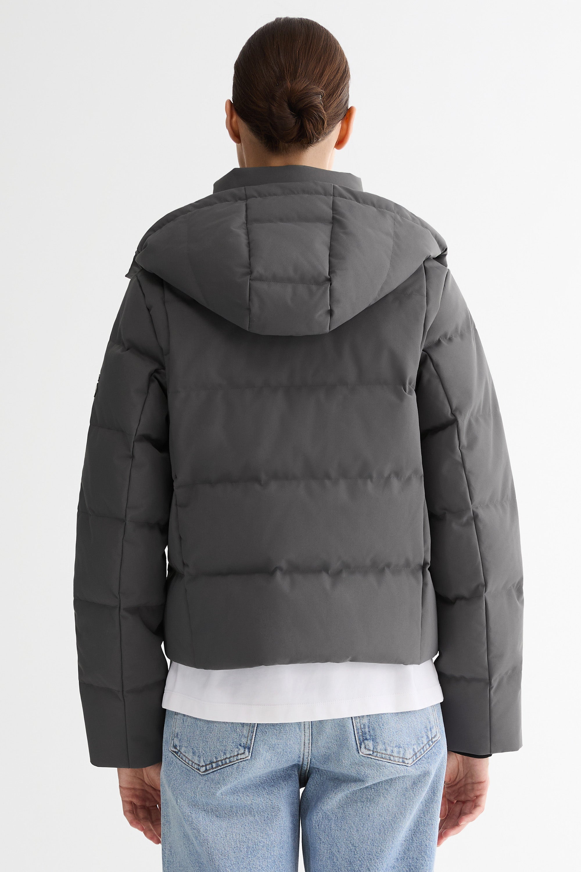 CityForm Short Detachable Hood Down Jacket orolay #color_darkgray