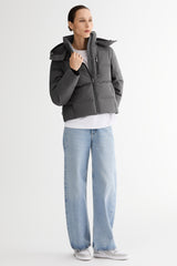 CityForm Short Detachable Hood Down Jacket orolay #color_darkgray