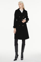 Classic Double-Breasted Lapel Hudson Trench #color_black