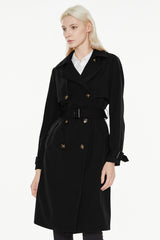 Classic Double-Breasted Lapel Hudson Trench #color_black