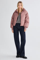Down Coat-Orolay-Puff-O Classics Short Oversized Down Coat-#color_ Pink