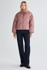 Down Coat-Orolay-Puff-O Classics Short Oversized Down Coat-#color_ Pink