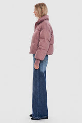 Down Coat-Orolay-Puff-O Classics Short Oversized Down Coat-#color_ Pink