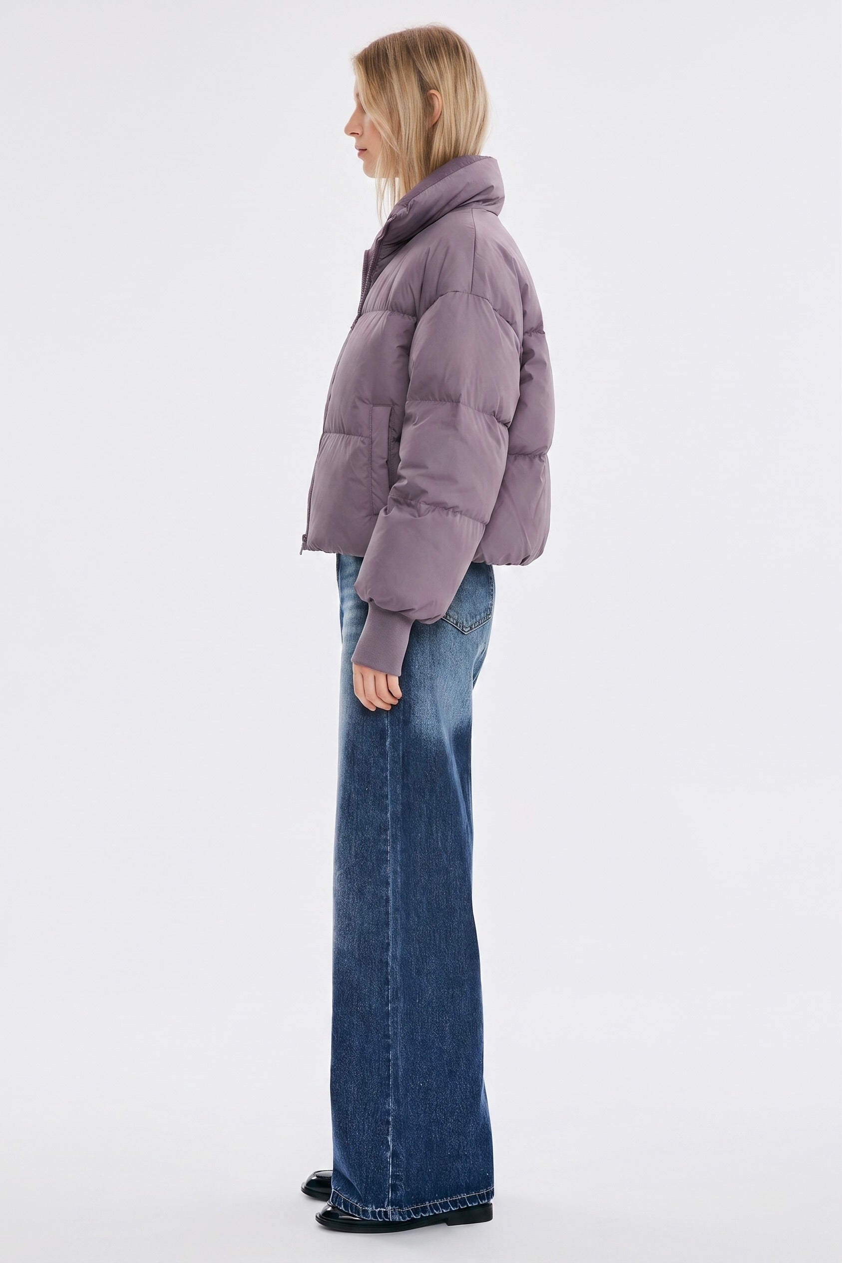 Down Coat-Orolay-Puff-O Classics Short Oversized Down Coat-#color_Sparrow