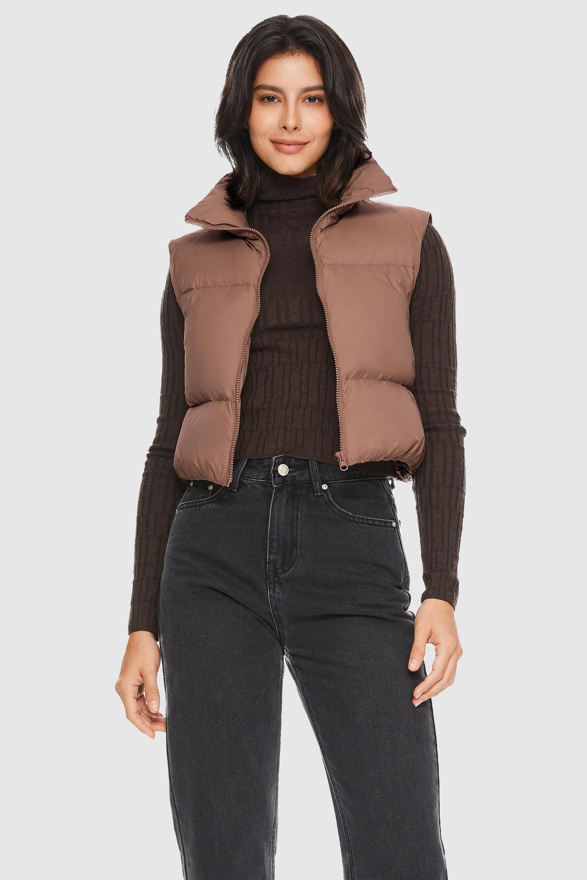 boutique, Jackets & Coats, Black Cropped Puffer Vest
