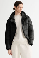 Essential Hooded Puffer Jacket with Quilted Finish OROLAY #color_black