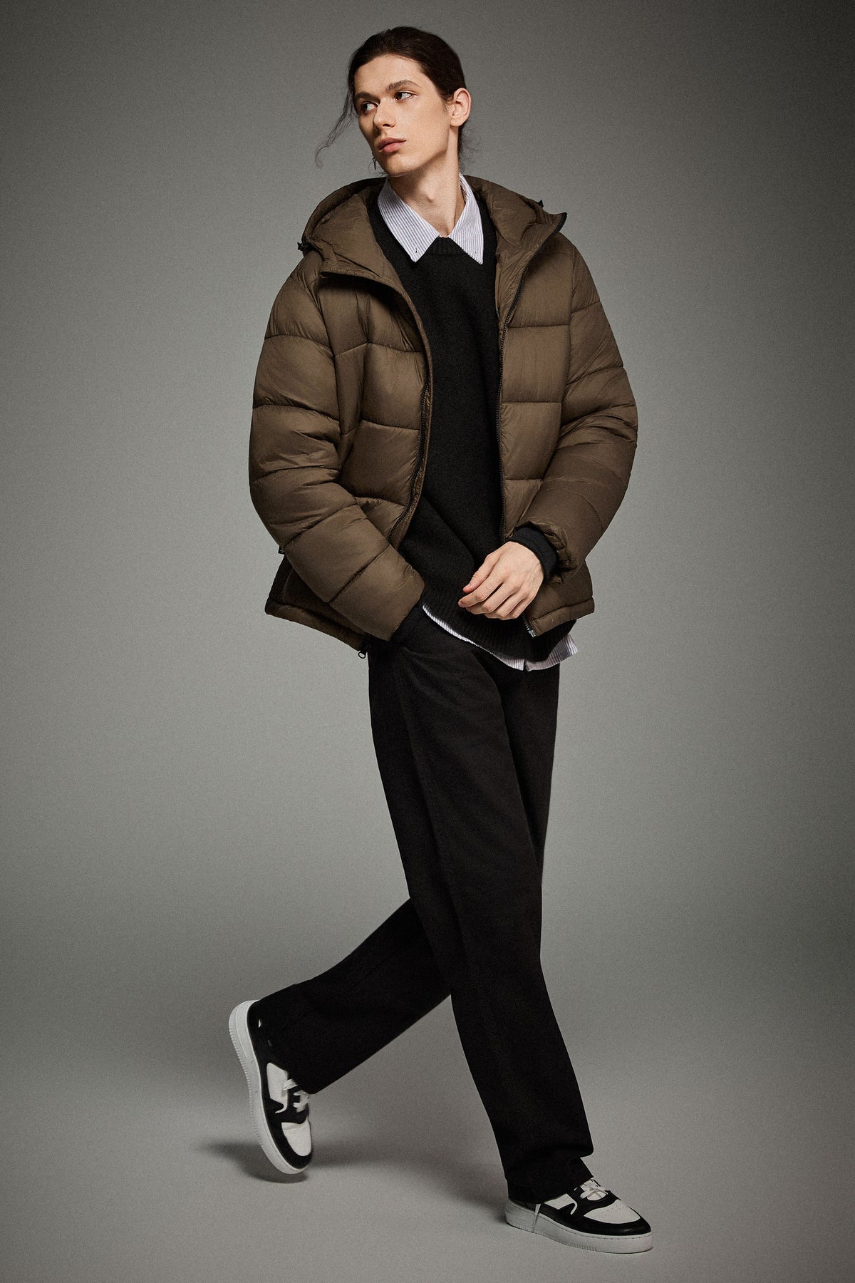 Essential Hooded Puffer Jacket Quilted Finish