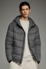 Essential Hooded Puffer Jacket with Quilted Finish OROLAY #color_gray