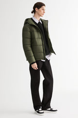 Essential Hooded Puffer Jacket with Quilted Finish OROLAY #color_olive