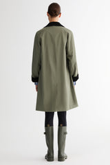 Casual Oversized Trench Coat Orolay #color_green