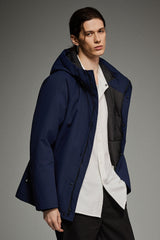Hooded Lightweight Cropped Everyday Puffer Orolay #color_navy