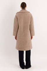Orolay-Knee-Length Fleece Lapel Down Coat-#color_Tan