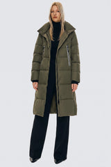 Jacket-Knee Length Thickened Down Jacket - Orolay, #color_army green
