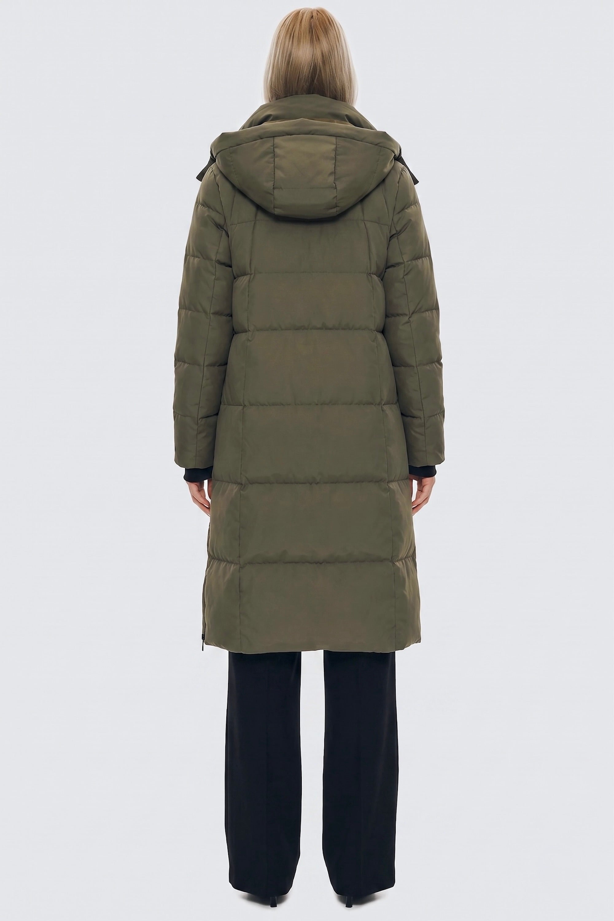Jacket-Knee Length Thickened Down Jacket - Orolay, #color_army green