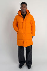 Puff-O® Men Mid-Length Down Puffer Jacket #color_orange