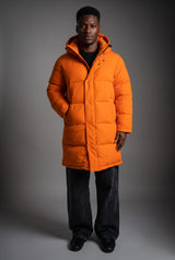 Puff-O® Men Mid-Length Down Puffer Jacket #color_orange