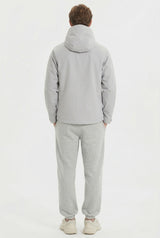 Zip Up Men Rain Jacket Lightweight Hooded Windbreaker orolay #color_gray