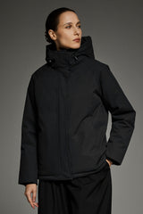 Lightweight Cropped Everyday Parka Jacket orolay #color_black
