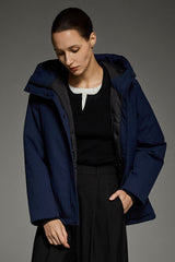 Lightweight Cropped Everyday Parka Jacket orolay #color_navy