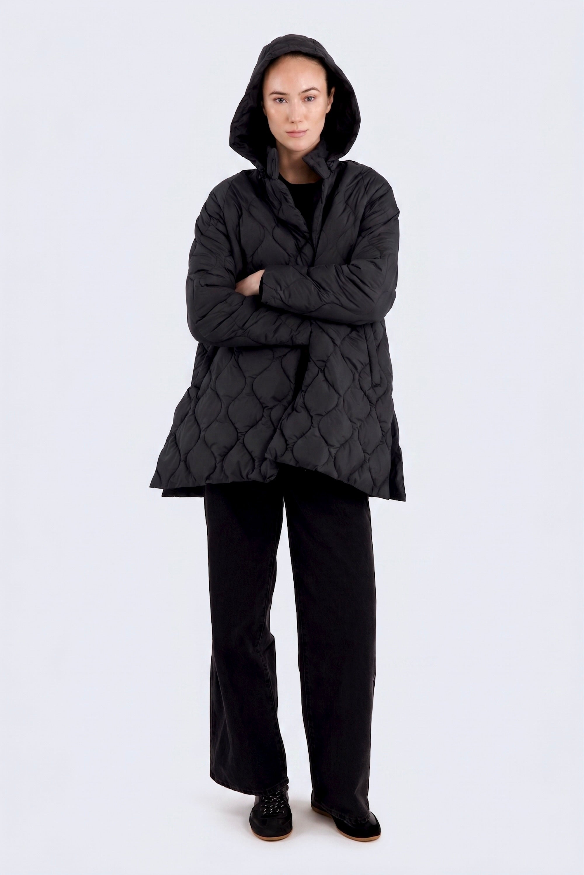 Orolay-Lightweight Long-Sleeve Puffer Jacket-#color_Black