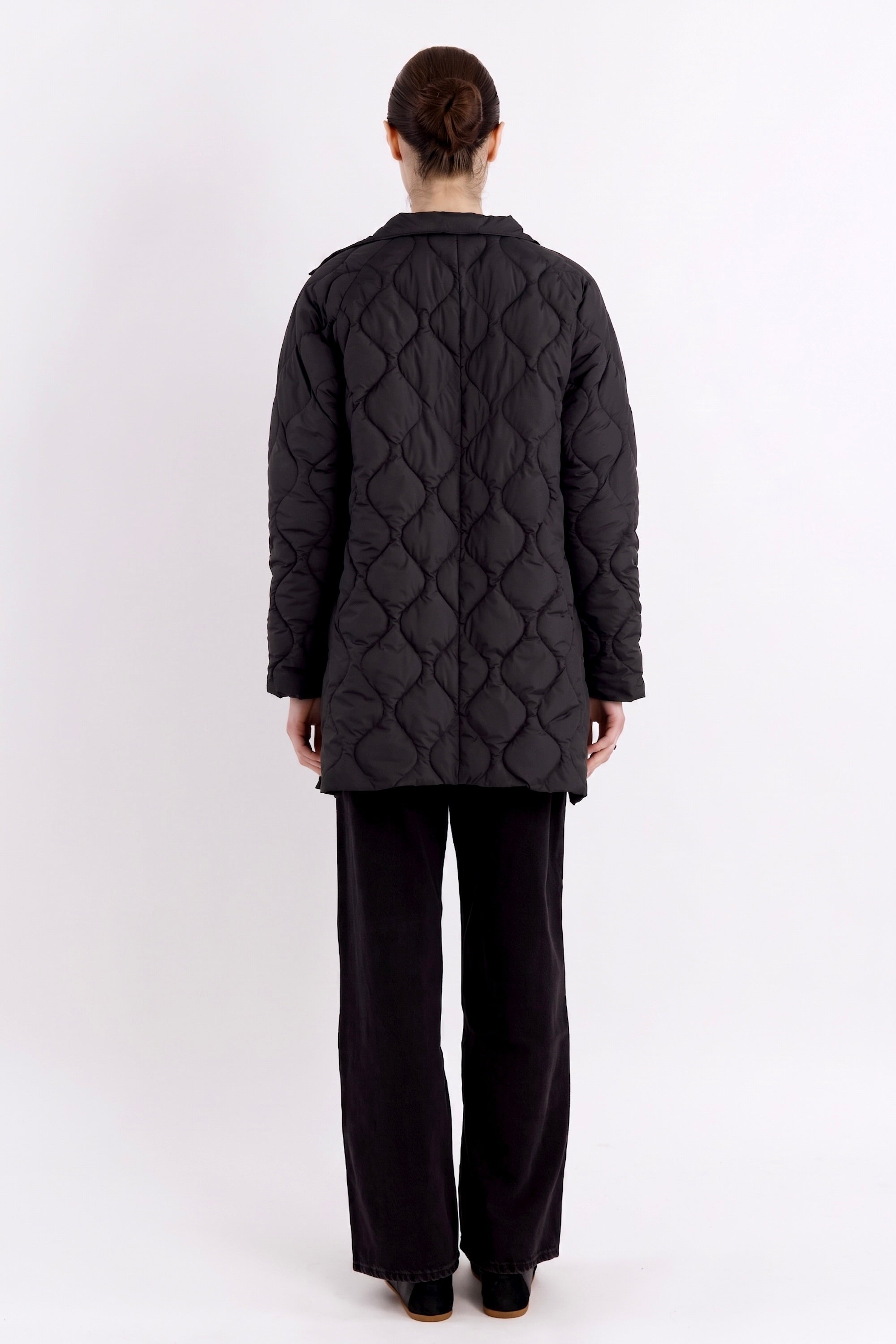 Orolay-Lightweight Long-Sleeve Puffer Jacket-#color_Black