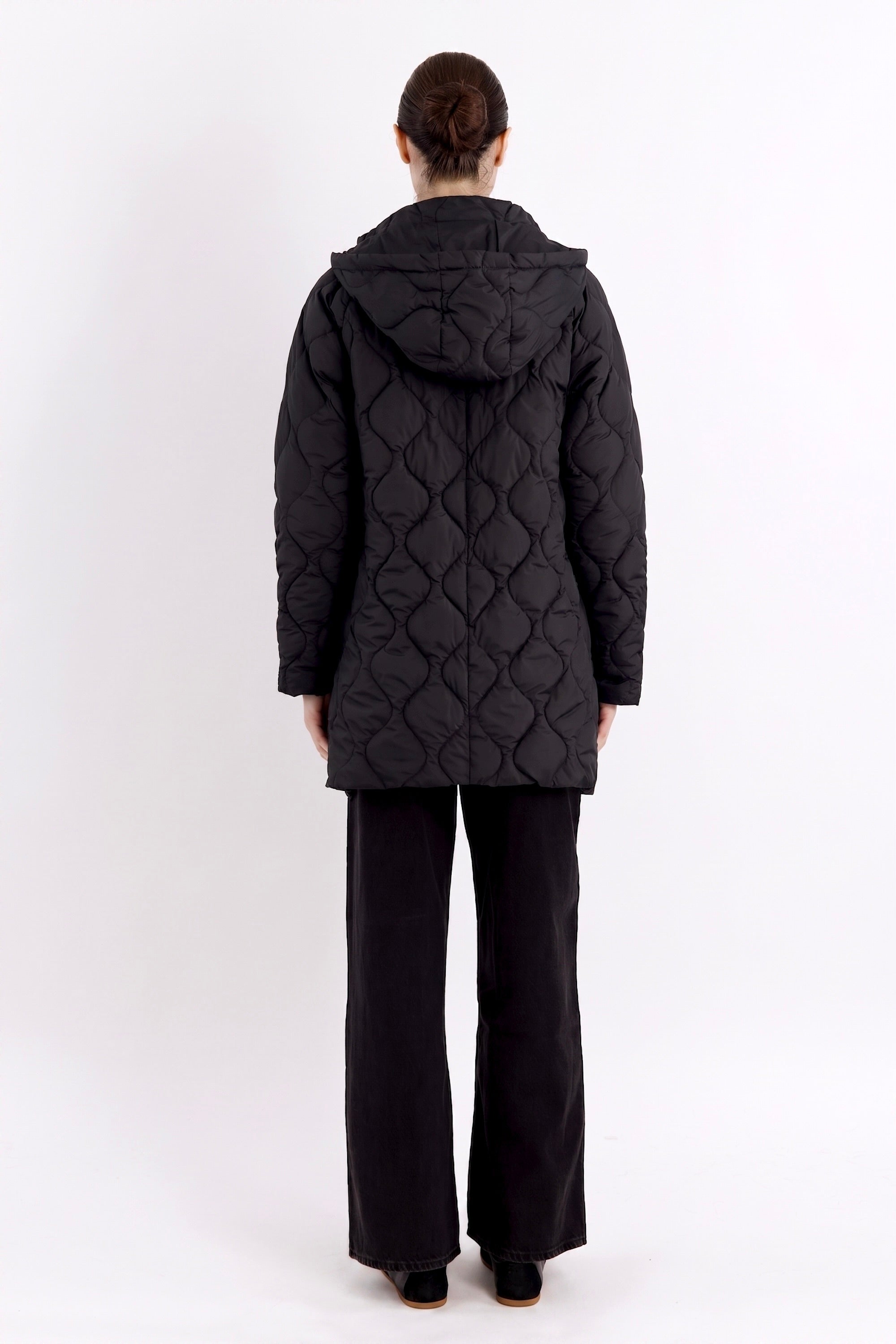 Orolay-Lightweight Long-Sleeve Puffer Jacket-#color_Black