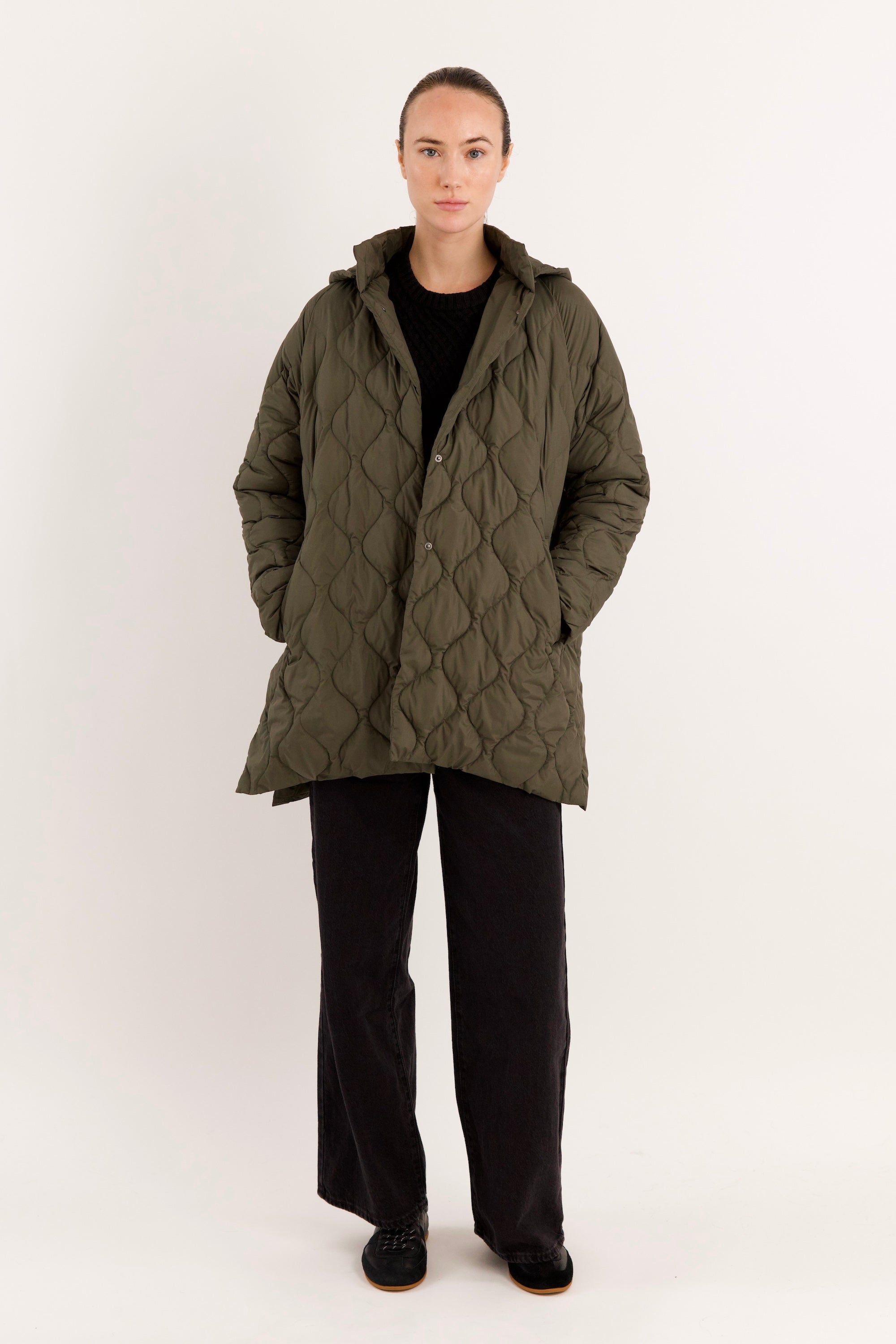 Oversized Quilted Lightweight Down Puffer Jacket