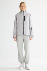 OROLAY Zip Up Rain Jacket Lightweight Hooded Windbreaker #color_gray