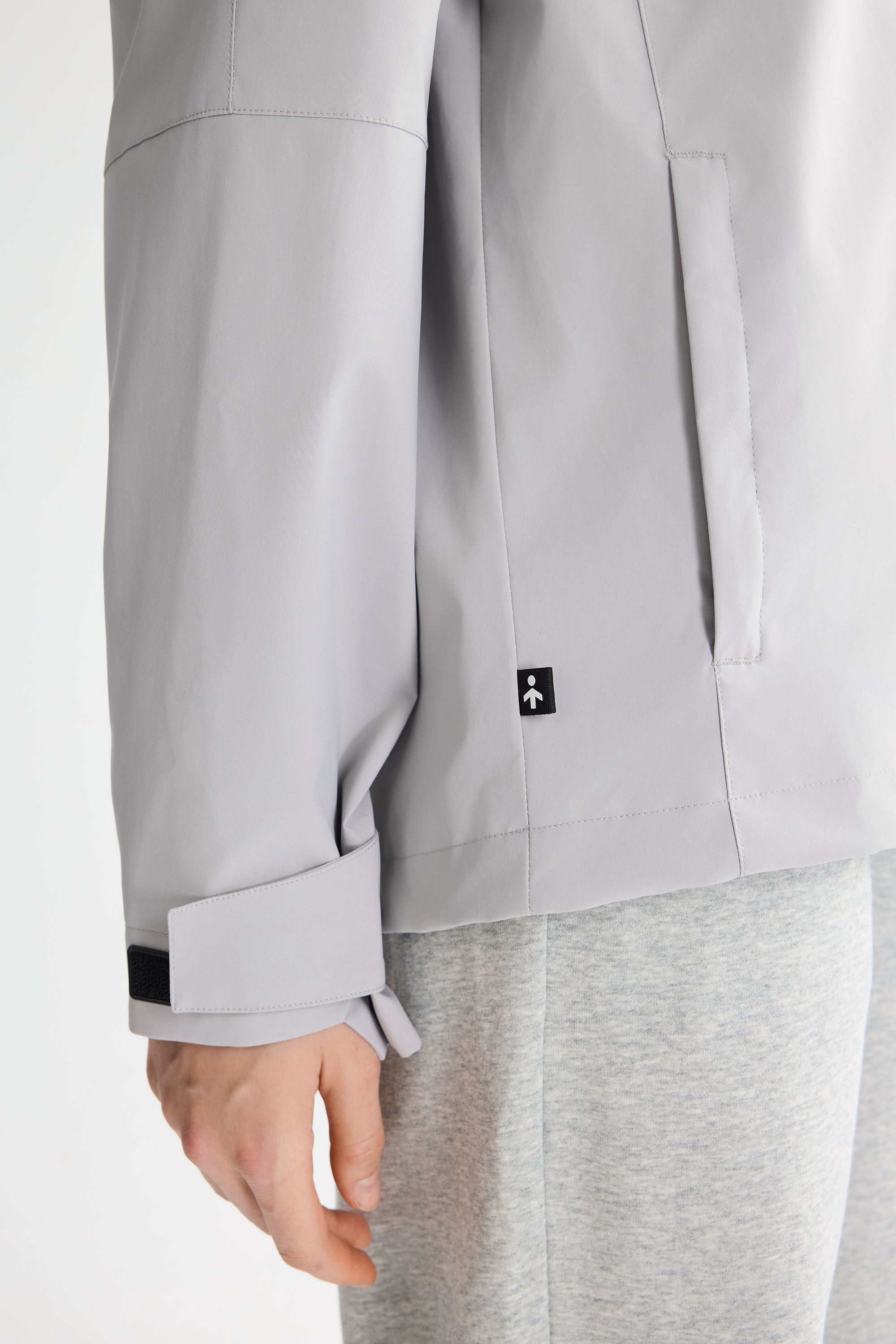 OROLAY Zip Up Rain Jacket Lightweight Hooded Windbreaker #color_gray