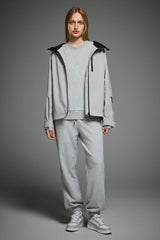 OROLAY Zip Up Rain Jacket Lightweight Hooded Windbreaker #color_gray