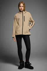 OROLAY Zip Up Rain Jacket Lightweight Hooded Windbreaker #color_khaki