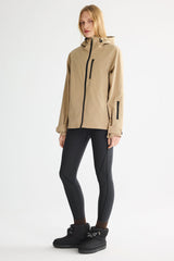 OROLAY Zip Up Rain Jacket Lightweight Hooded Windbreaker #color_khaki