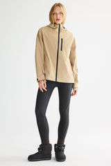 OROLAY Zip Up Rain Jacket Lightweight Hooded Windbreaker #color_khaki