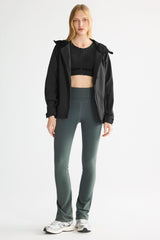 OROLAY Zip Up Rain Jacket Lightweight Hooded Windbreaker #color_black