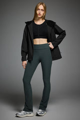 OROLAY Zip Up Rain Jacket Lightweight Hooded Windbreaker #color_black