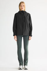 OROLAY Zip Up Rain Jacket Lightweight Hooded Windbreaker #color_black