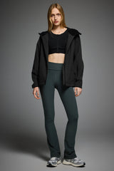 OROLAY Zip Up Rain Jacket Lightweight Hooded Windbreaker #color_black