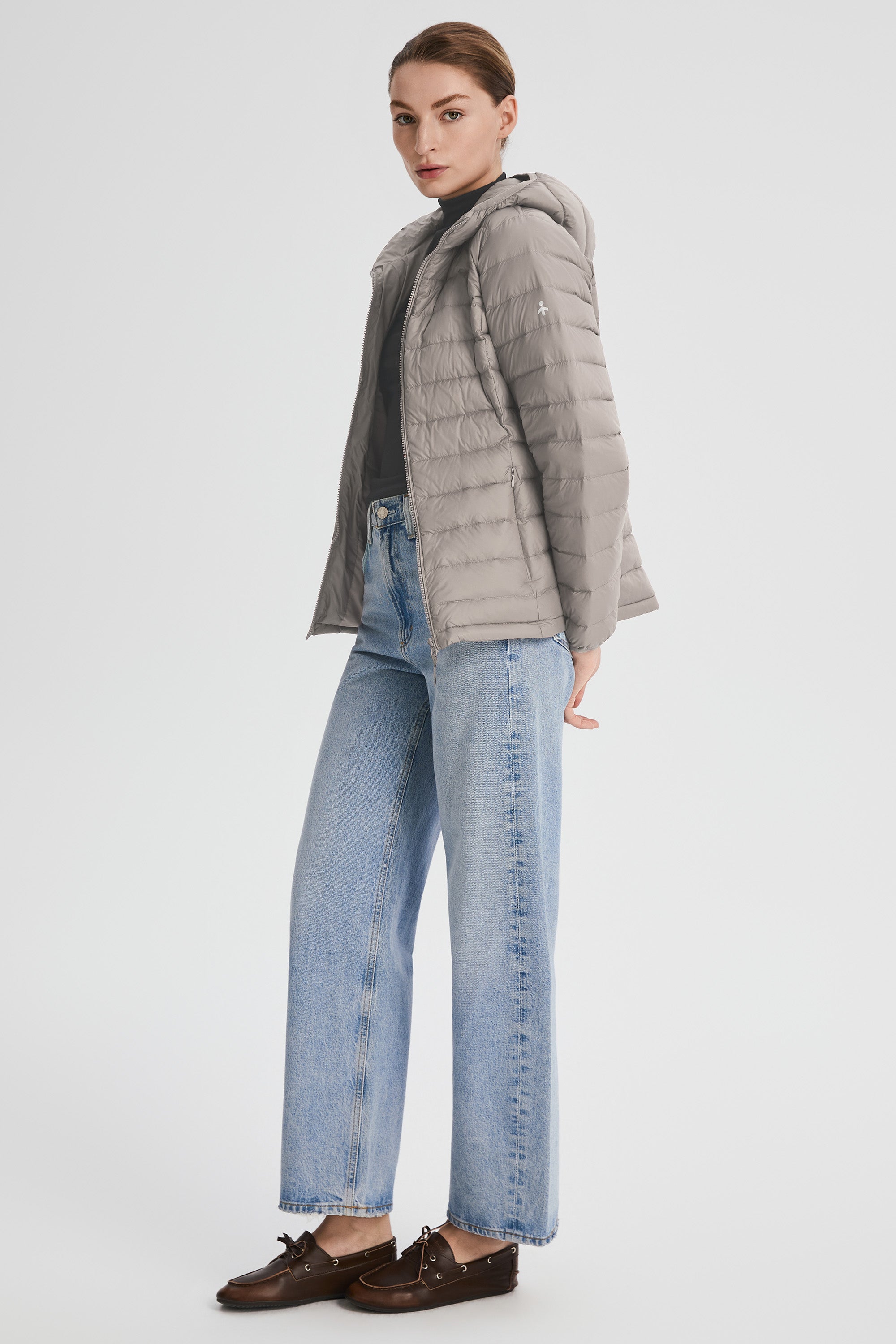 Orolay-Lightweight Packable Down Jacket with Stand Collar-#color_gray