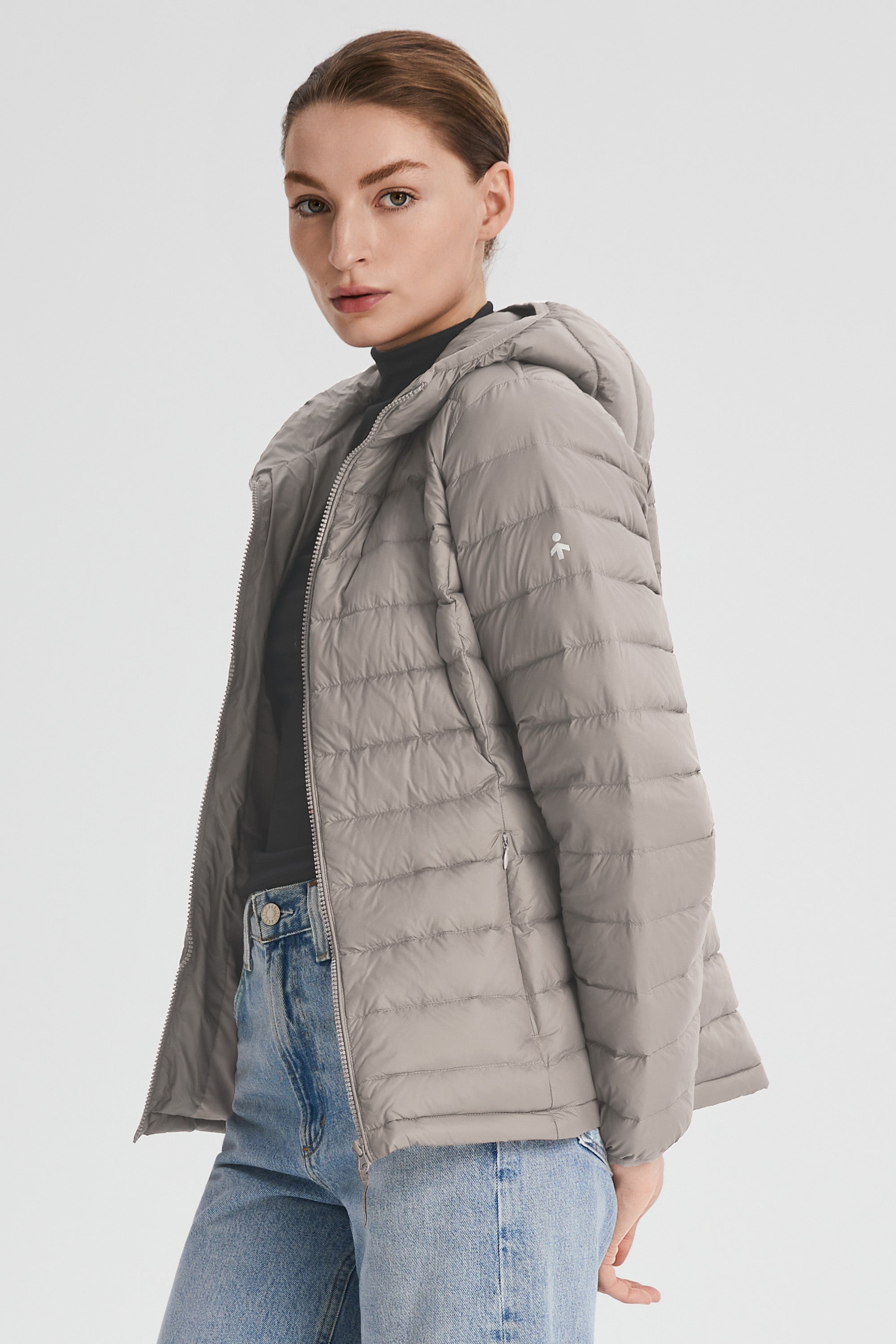 Orolay-Lightweight Packable Down Jacket with Stand Collar-#color_gray