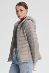 Orolay-Lightweight Packable Down Jacket with Stand Collar-#color_gray