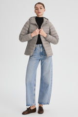 Orolay-Lightweight Packable Down Jacket with Stand Collar-#color_gray