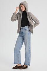 Orolay-Lightweight Packable Down Jacket with Stand Collar-#color_gray