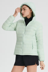Orolay-Lightweight Packable Down Jacket with Stand Collar-#color_light green