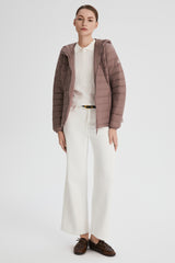 Orolay-Lightweight Packable Down Jacket with Stand Collar-#color_pink